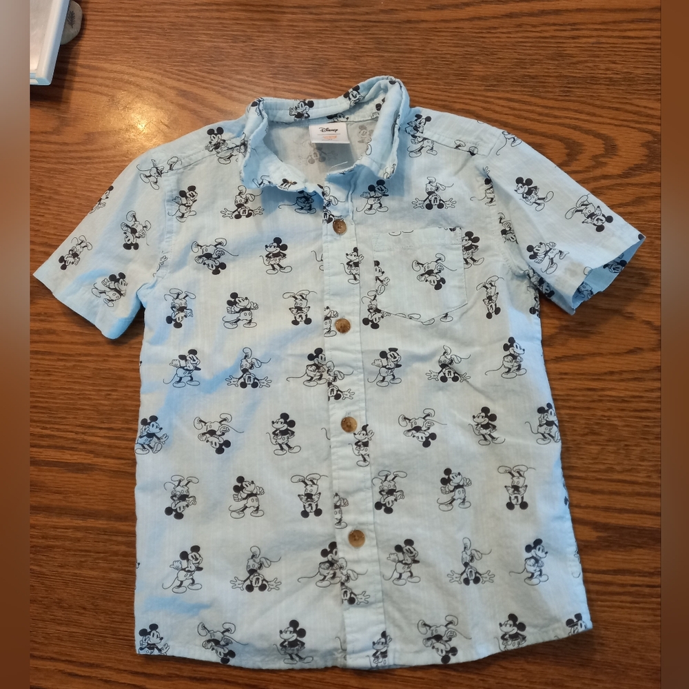 Jumping Beans Disney Light Blue Toddler Boy Button-Up Shirt